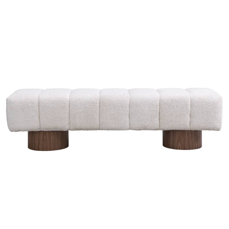 Christopher Knight Home - Daniel Upholstered Dining Bench, No-Assembly Entryway & Bedroom Ottoman with Sturdy Wood Legs
