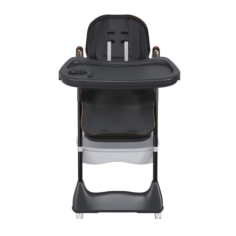 Adjustable Baby High Chair 0-6 Years - Black