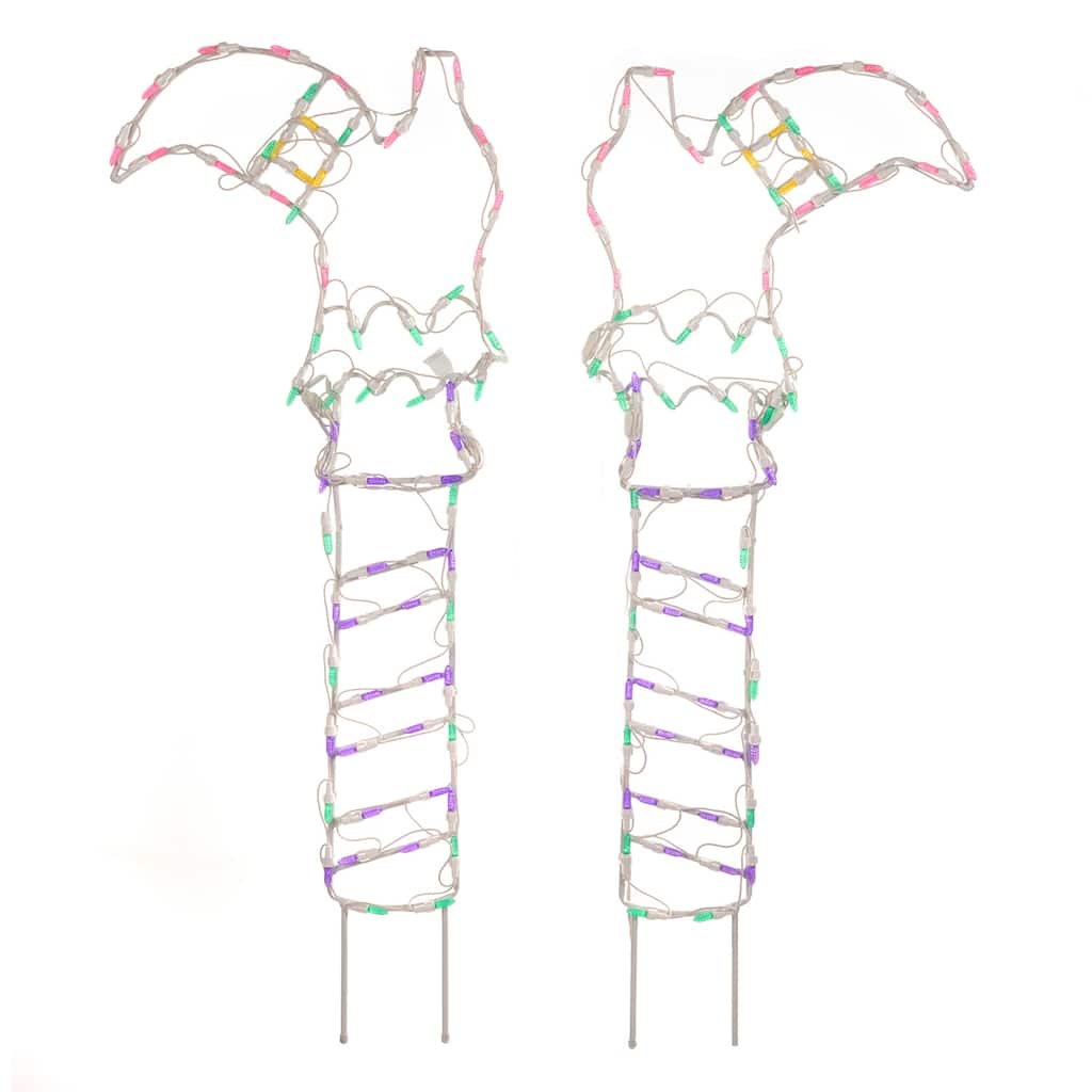 Halloween LED Witches Boots w/ Yard Stakes 40 inches