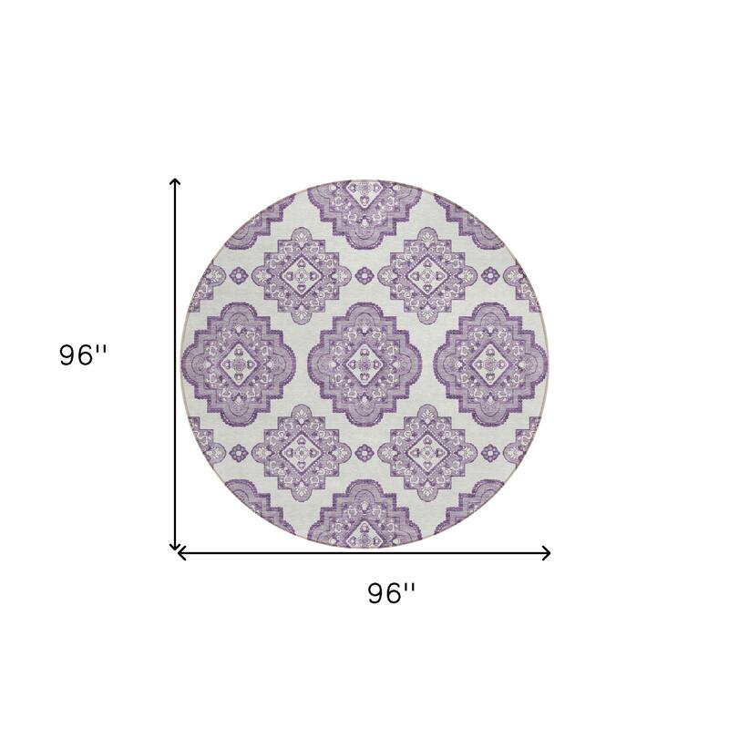 HomeRoots Medallion Transitional Rectangle Outdoor Rug
