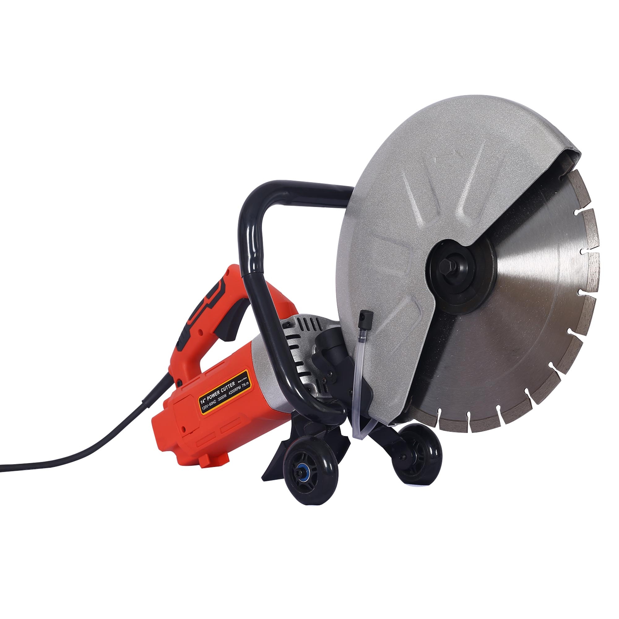 Concrete saw top with water