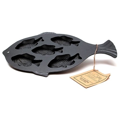 Cornbread Pan - Pre-Seasoned Fish Impression Cast Iron