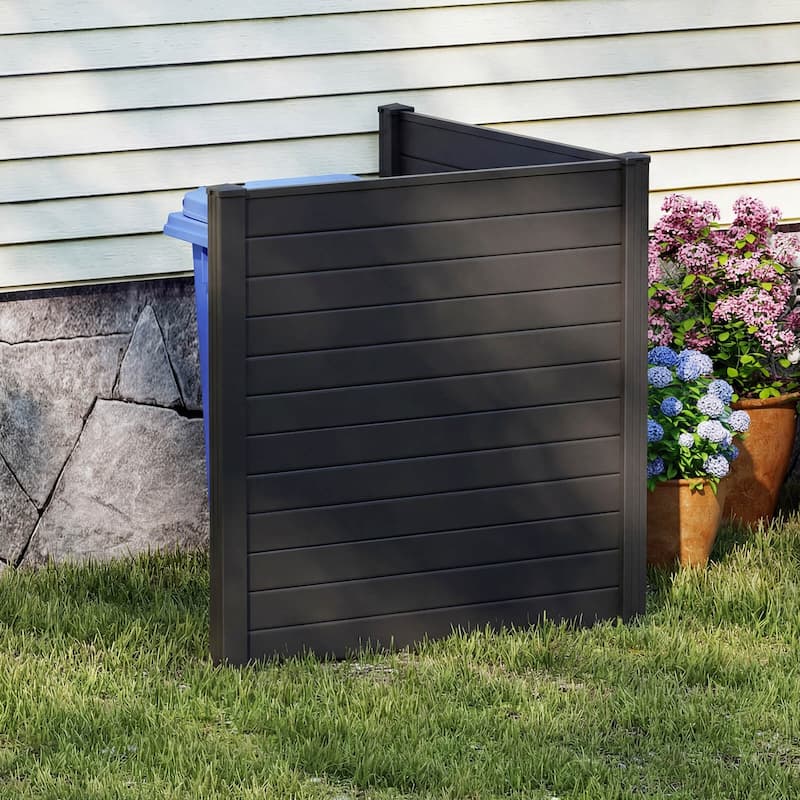 Costway Outdoor 48"L x 48"H PVC Privacy Fence Panels with Metal Ground - See Details