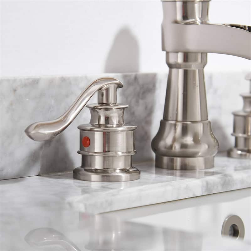 Double Handle Widespread Bathroom Faucet 8 Inch Waterfall Bathroom Sink Faucets 3 Holes Elegent Modern Basin Vanity Taps