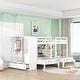 preview thumbnail 22 of 28, Full-over-Twin-Twin Bunk Bed with Wardrobe, Shelves and Mirror