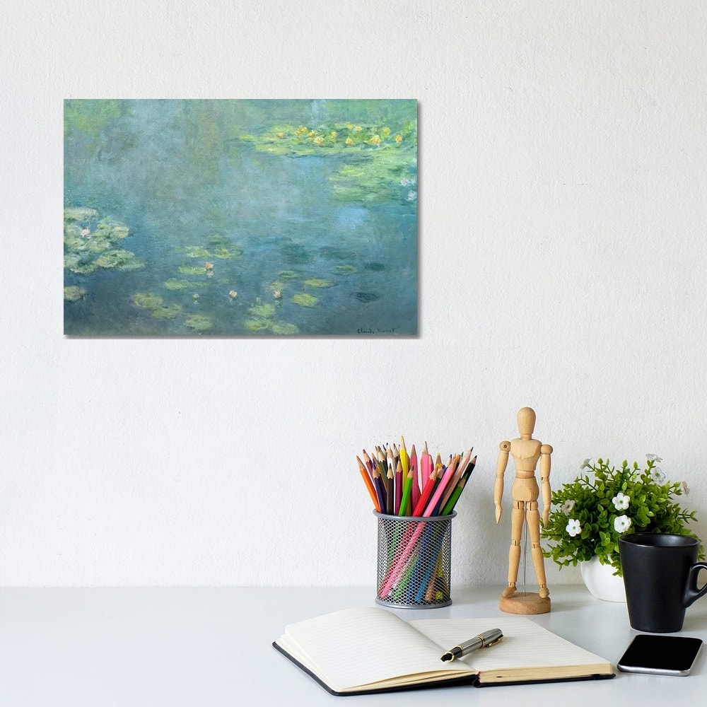 iCanvas "Waterlilies" by Claude Monet Canvas Print