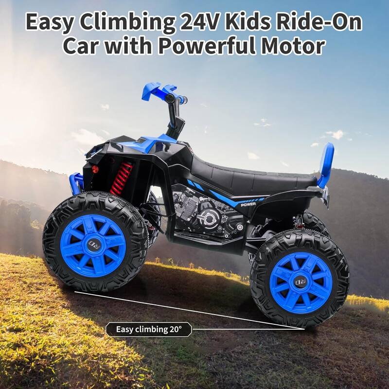 2-Seater Kids Ride-On ATV, 24V Electric Quad 4 Wheeler with 800W Motors