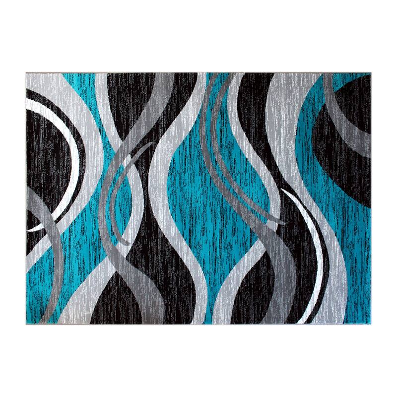 Modern Ripple Design Abstract Area Rug