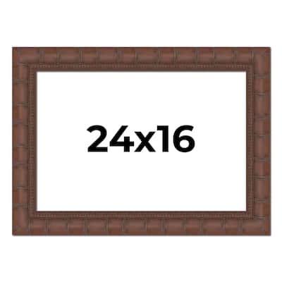 24x16 Frame Pewter Solid Wood Picture Frame Width 1.625 Inches | Interior Frame Depth 0.6875 Inches