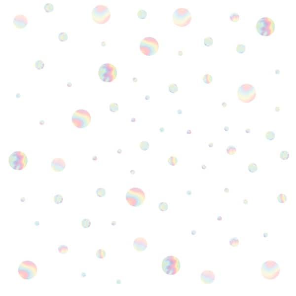 slide 2 of 5, RoomMates Holographic Holographic Circle Wall Decals