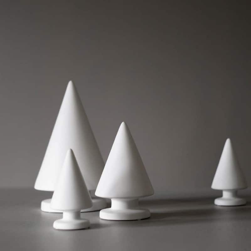 Christmas Tree Tabletop Figurine - 4.75" - White