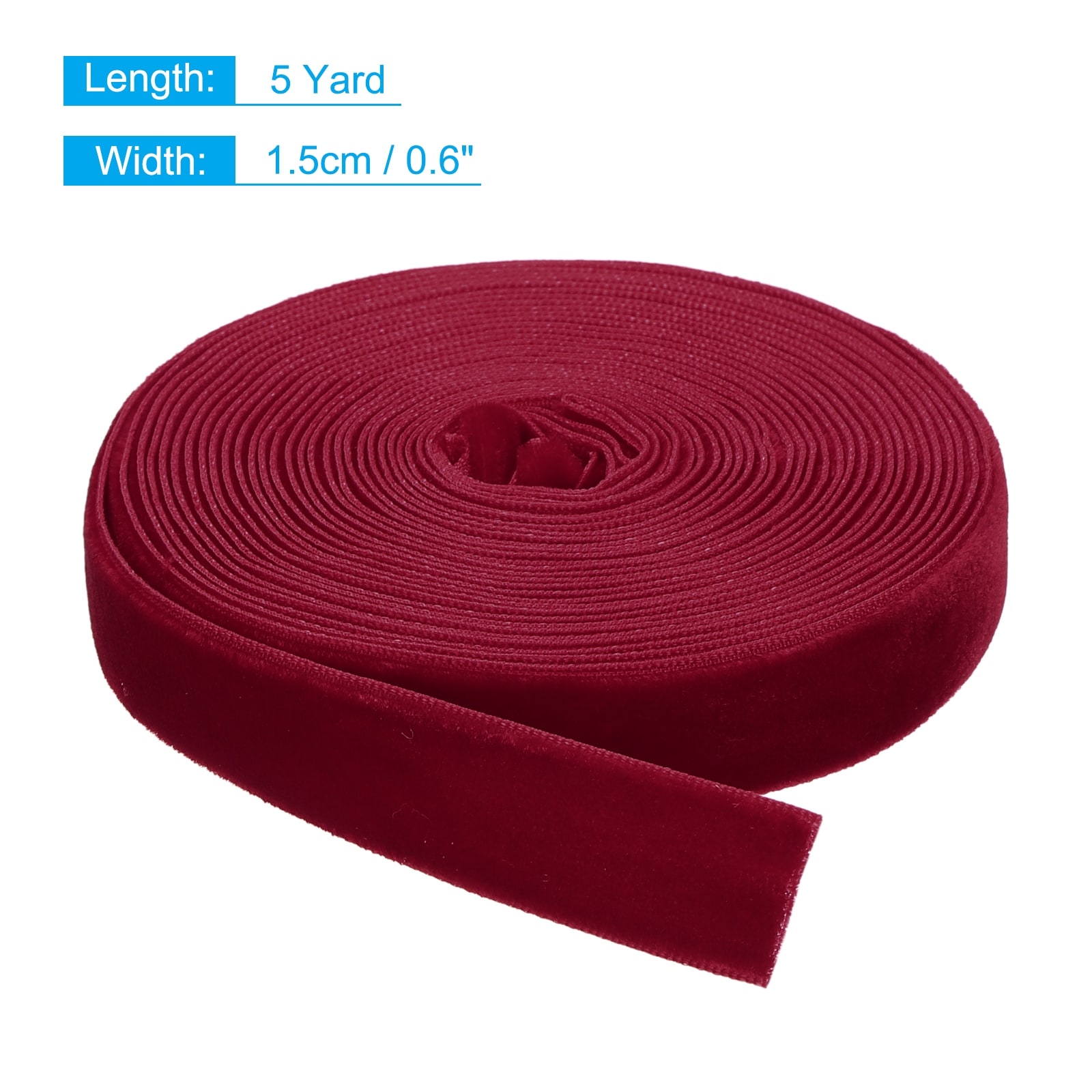 Velvet Ribbon Single Face Spool Silky Velvet Fabric for Bouquets DIY Crafts Gift Wrapping