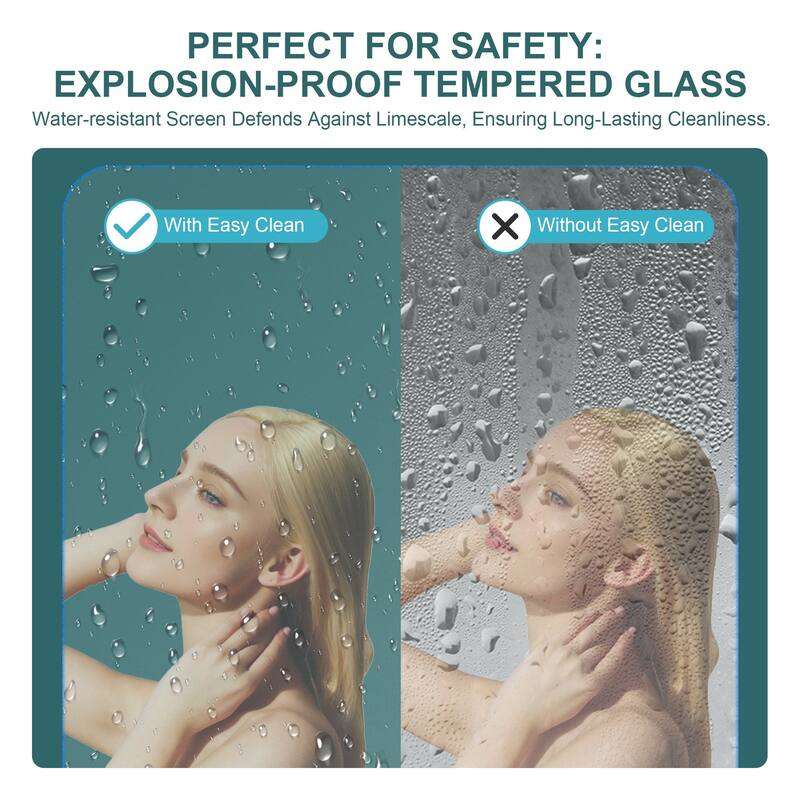 30"W x 72"H Pivot Frameless Swinging Shower Door