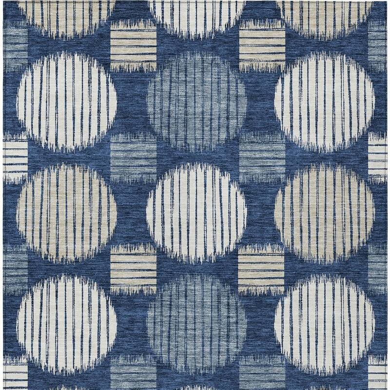 HomeRoots Geometric Transitional Rectangle Outdoor Rug