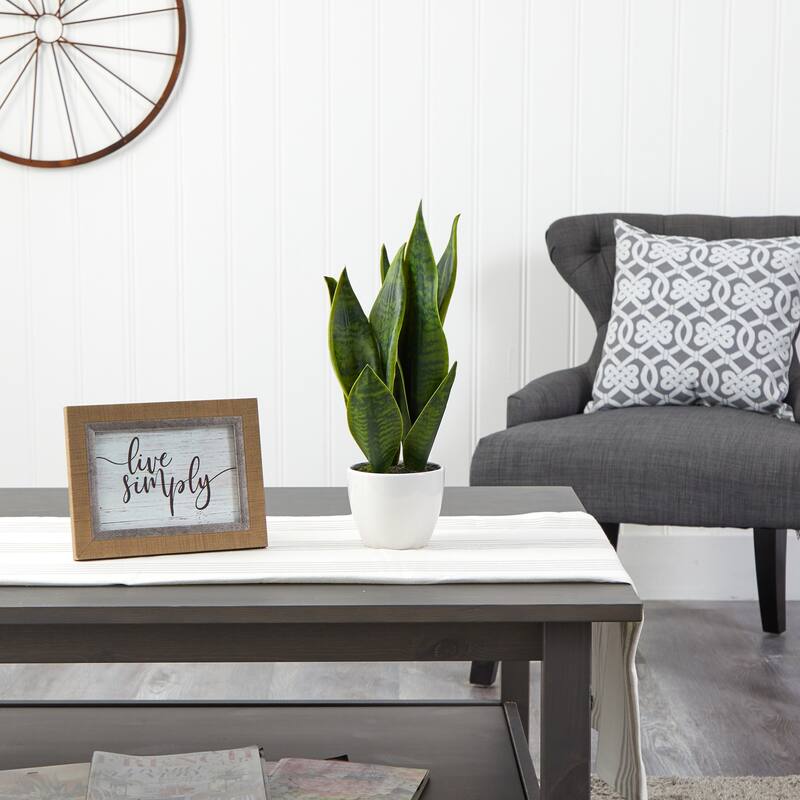 16" Sansevieria Artificial Plant - 4"