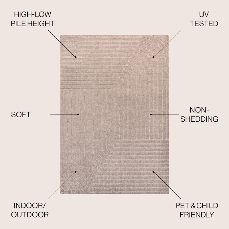 JONATHAN Y Aarhus Minimalist Angle Geometric Ivory/Cream Area Rug