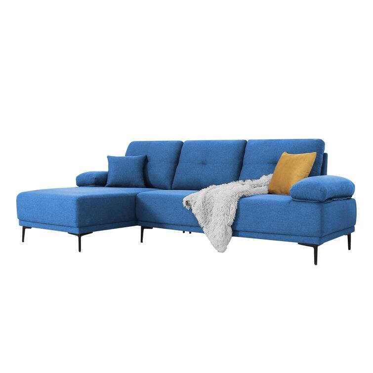 DENOSEN Modern L-shape Fabric Sectional Sofa and Chaise
