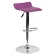 preview thumbnail 49 of 73, 2 Pack Contemporary Vinyl Adjustable Height Barstool with Solid Wave Seat - 15"W x 15"D x 25.5" - 34"H