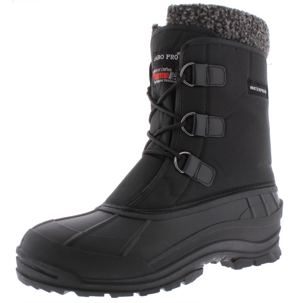 labo leather waterproof winter duck snow boots