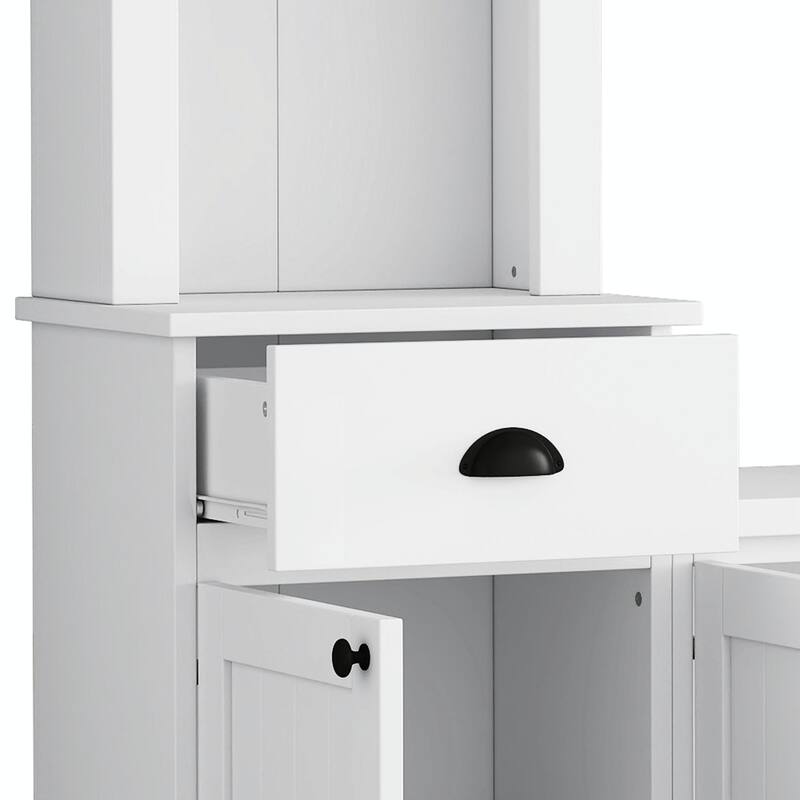 Minimalist TV Stand and Wall Unit Set with Ample Storage Space, Adjustable Shelves