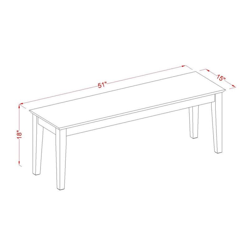 East West Furniture 5 Piece Modern Dining Table Set- a Rectangle Table and 2 kitchen Chairs with 2 Benches, Oak (Seat Options)