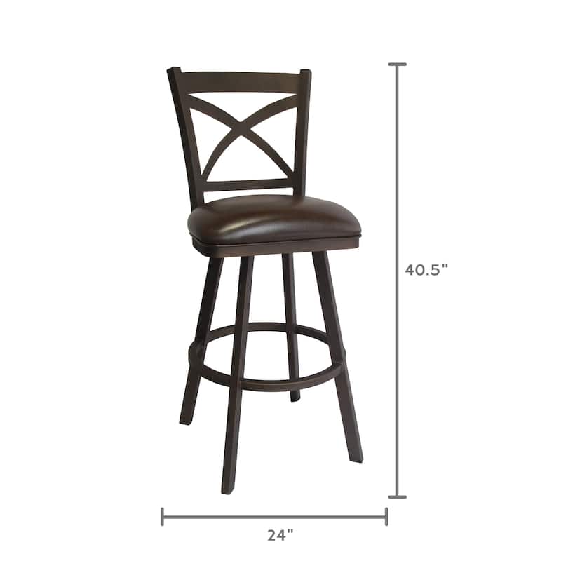 Tempo Furniture Edison Swivel 26" Counterstool/30" Barstool by Furnish Theory