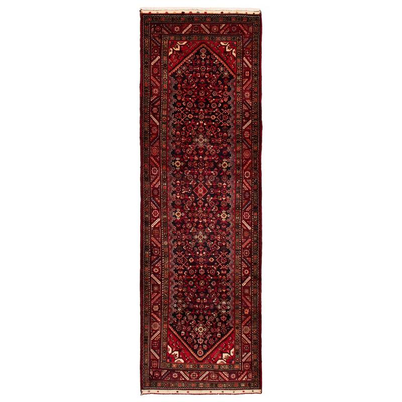 ECARPETGALLERY Hand-knotted Anadol Navy Wool Rug - 3'7 x 11'7 - Dark Navy - 3'7 x 11'7