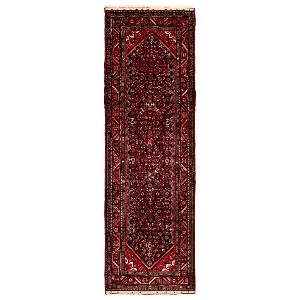 ECARPETGALLERY Hand-knotted Anadol Navy Wool Rug - 3'7 x 11'7