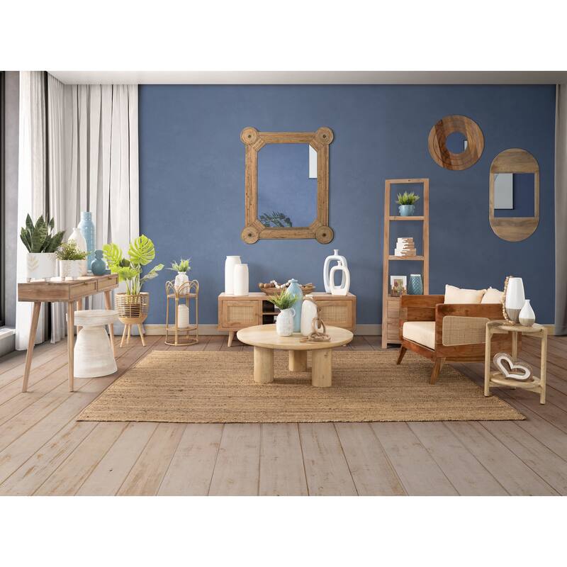 Sagebrook Home Rustic Resin & Wood Picture Frame with Glass Panel - Decorative Polyresin & MDF Photo Display