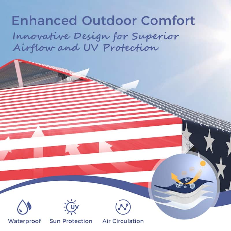 10' x 10' Pop Up Outdoor Canopy Tent Commercial Instant Reinforce Canopies with Wheeled Carry Bag
