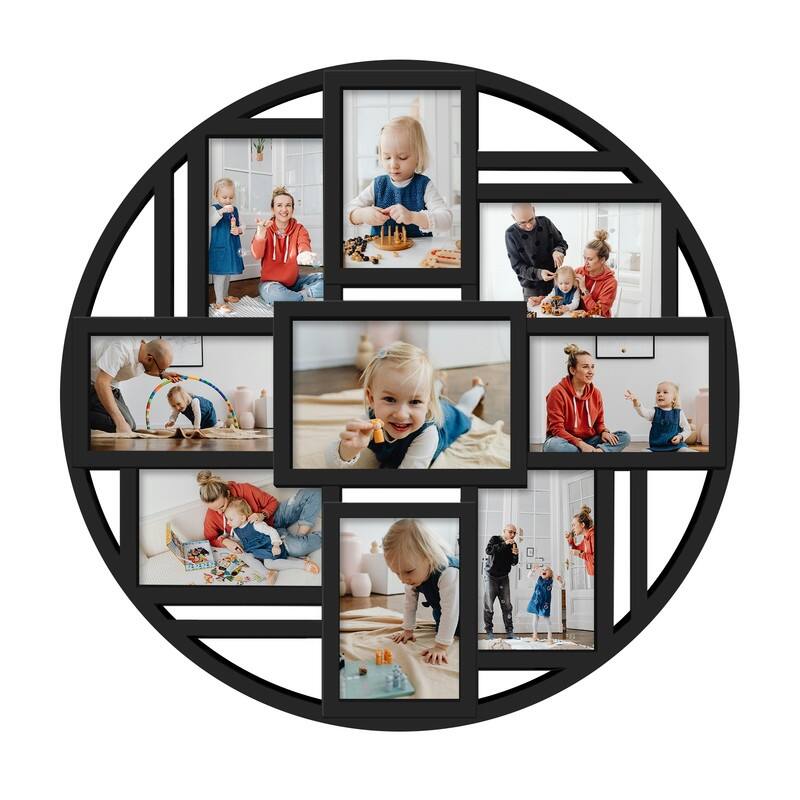 Hello Laura 9 Opening Round 4×6 Collage Wall Frame Multi Picture Photo Frame for Wall