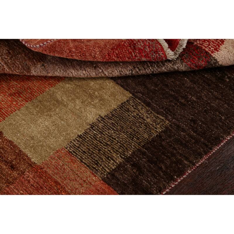 Modern Gabbeh Kashkoli Oriental Area Rug Wool Hand-knotted Carpet - 3'0" x 4'7"