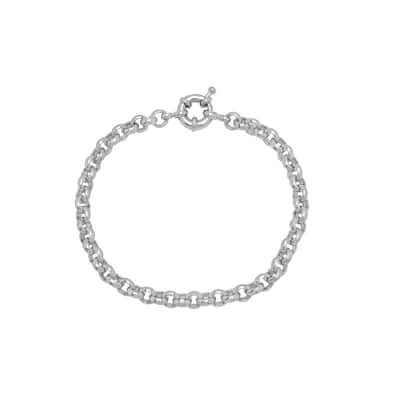 Victoria Townsend Small Fine Silver Plated Rolo Bracelet-7.5"