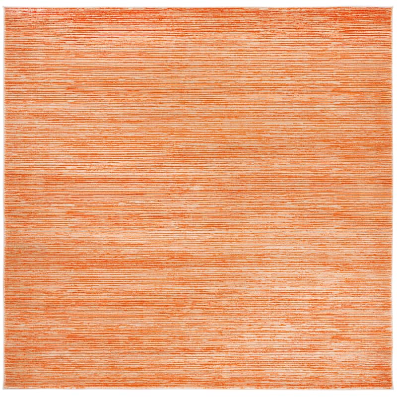 SAFAVIEH Vision Sunanda Modern Ombre Tonal Rug - 5' Square - Orange