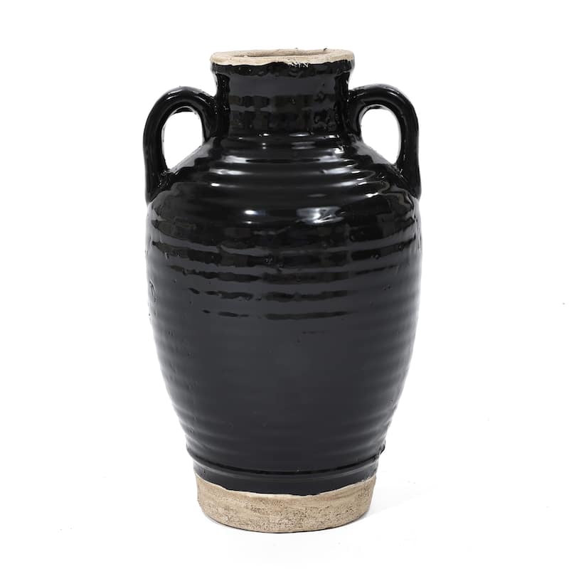 Black Jug Terracotta Round Vase (Single)