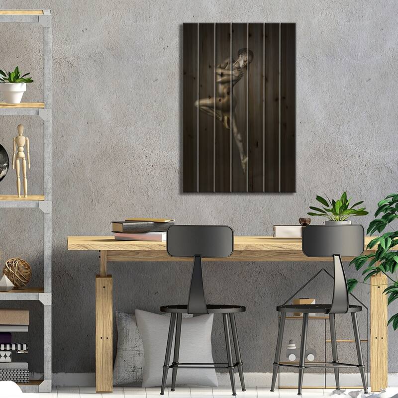 Leap Into The Dark Print On Wood by Catchlight Studio - Multi-Color