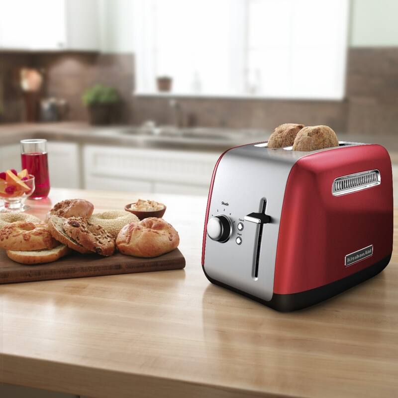 KitchenAid Refurbished 2-Slice Toaster with manual lift lever, RKMT2115