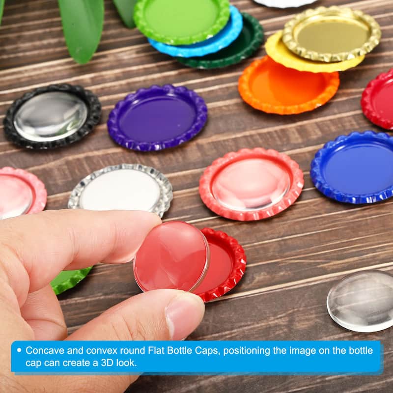 30Pcs Flat Decorative Bottle Caps Craft Bottle Pendant Trays
