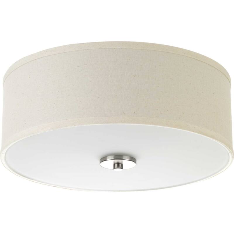 Progress Lighting Inspire 2 Light 13" Wide Flush Mount Drum Ceiling - Brushed Nickel