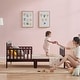 preview thumbnail 37 of 44, Costway Kids Toddler Wood Bed Bedroom Furniture w/ Guardrails - See Details