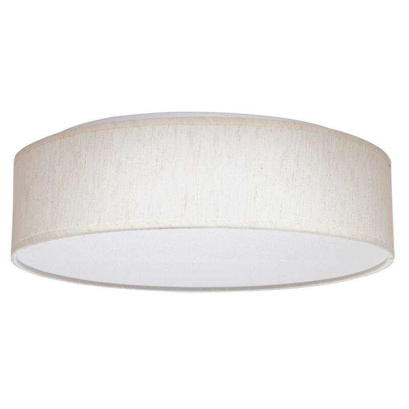 Nuvo Lighting 62/998 15" Wide LED Flush Mount Drum Ceiling Fixture - Beige Fabric