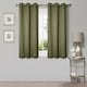 preview thumbnail 99 of 129, Superior Solid Machine Washable Room Darkening Grommet Curtains, Set of 2 42" x 63" - Olive Green