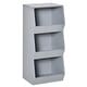 preview thumbnail 1 of 5, Kids Storage Shelf with Safety Features and Durable Gray Design - 15"L x 13.5"W x 35.5"H Grey