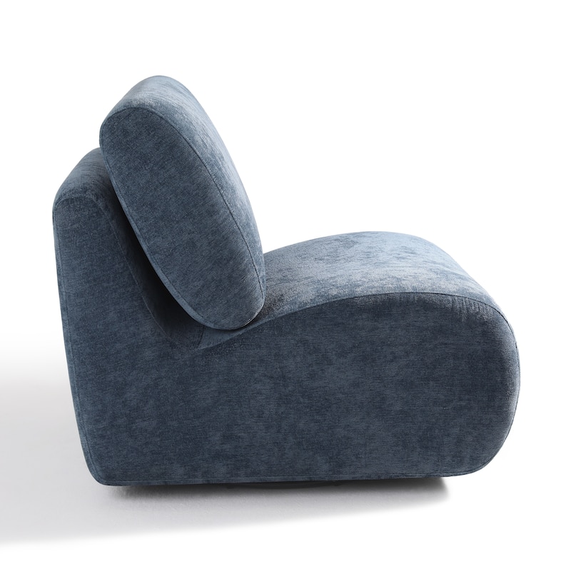 33'' W Swivel Armless Sponge Filling Bean Bag Accent Chair Lounger