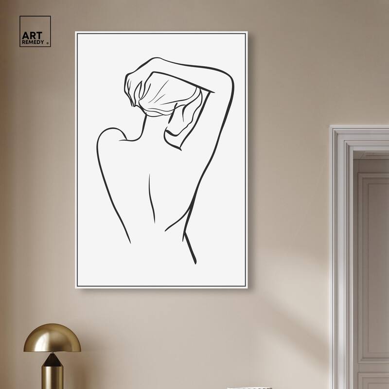 Woman in Contour Canvas by Art Remedy
