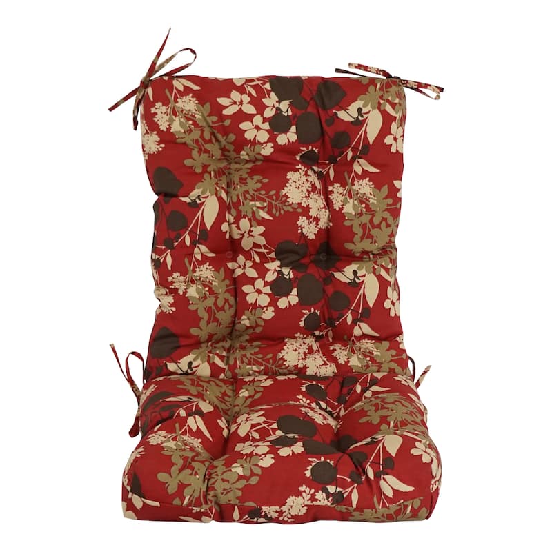 Multi-section Tufted Outdoor Seat/Back Chair Cushion (Multiple Sizes)