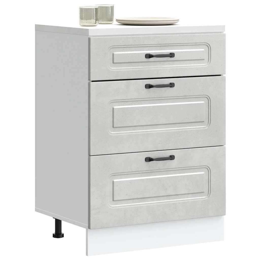 vidaXL Kitchen Base Cabinet Concrete grey Engineered wood - 18.1 x 23.6 x 32.1