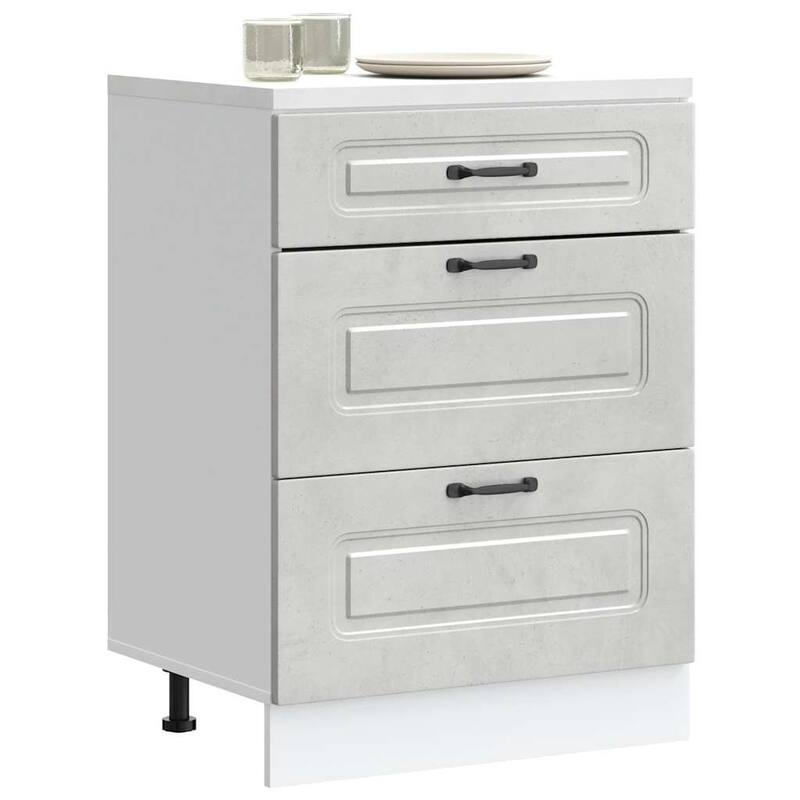 vidaXL Kitchen Base Cabinet Concrete grey Engineered wood - 18.1 x 23.6 x 32.1