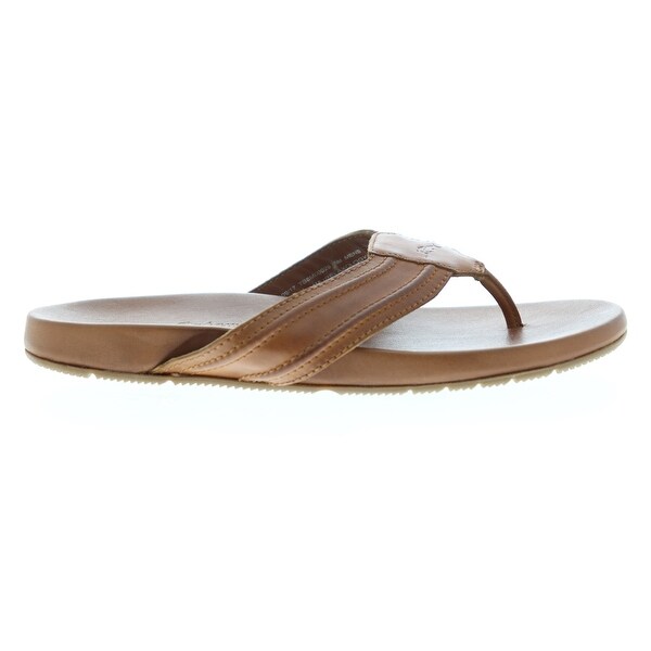 mens tan flip flops