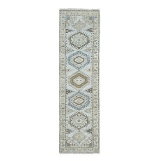 Shahbanu Rugs Rhinestone Gray Geometric Motifs Persian Village Hand ...